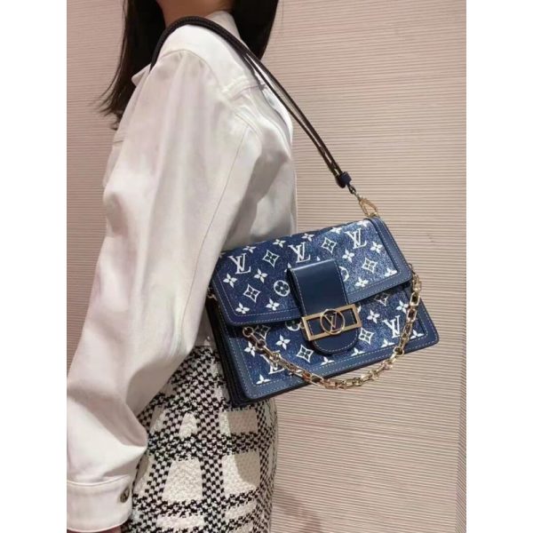 Replica LV Monogram Denim Dauphine MM M59631 Bag - Image 3