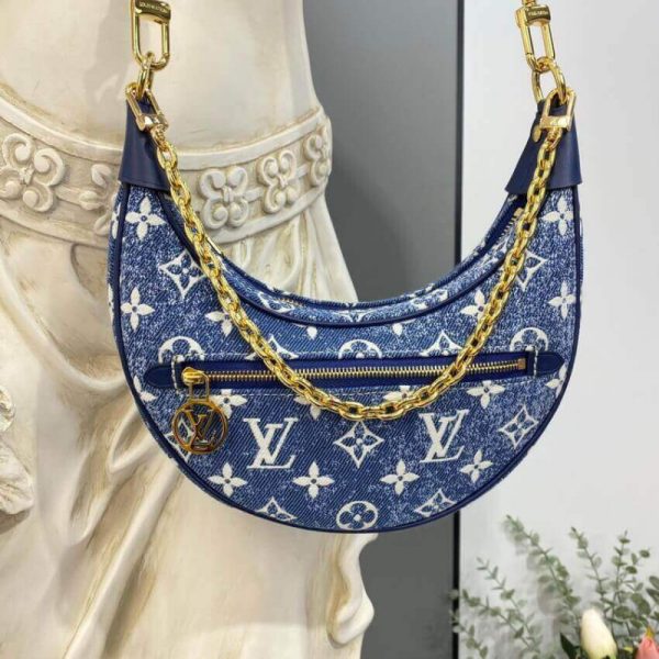 Louis Vuitton Monogram Denim Loop Bag M81166 Blue Replica - Image 6