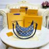 Best Replicas Bags - Louis Vuitton Monogram Denim Loop Bag M81166 Blue Replica Shop For Best Louis Vuitton LV Replica Bags With Cheap Price