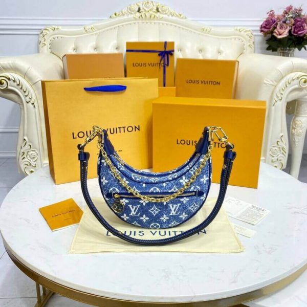 Louis Vuitton Monogram Denim Loop Bag M81166 Blue Replica - Image 7