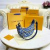 Best Replicas Bags - Louis Vuitton Monogram Denim Loop Bag M81166 Blue Replica Shop For Best Louis Vuitton LV Replica Bags With Cheap Price