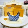 Best Replicas Bags - Louis Vuitton Monogram Denim Loop Bag M81166 Blue Replica Shop For Best Louis Vuitton LV Replica Bags With Cheap Price