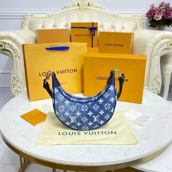 Louis Vuitton Monogram Denim Loop Bag M81166 Blue Replica - Image 9