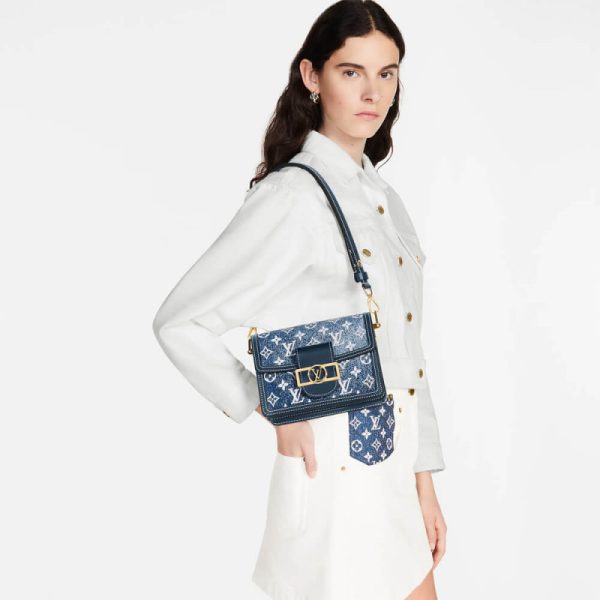 Louis Vuitton Replica Monogram Denim Mini Dauphine Bag - Image 2