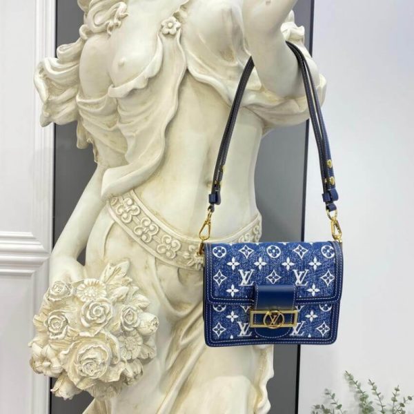 Louis Vuitton Replica Monogram Denim Mini Dauphine Bag - Image 3