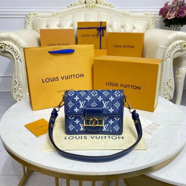 Louis Vuitton Replica Monogram Denim Mini Dauphine Bag - Image 4