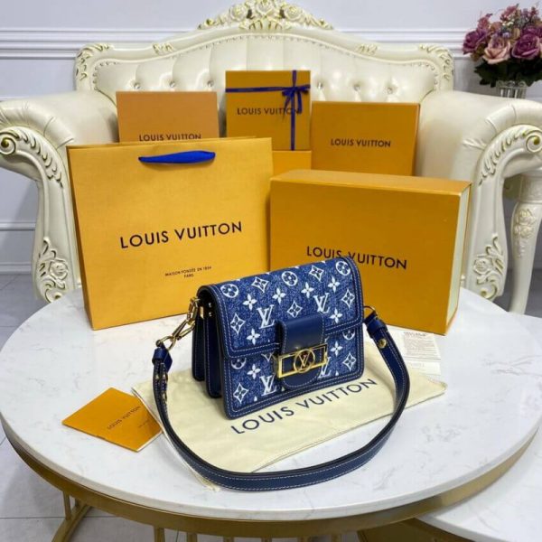 Louis Vuitton Replica Monogram Denim Mini Dauphine Bag - Image 5