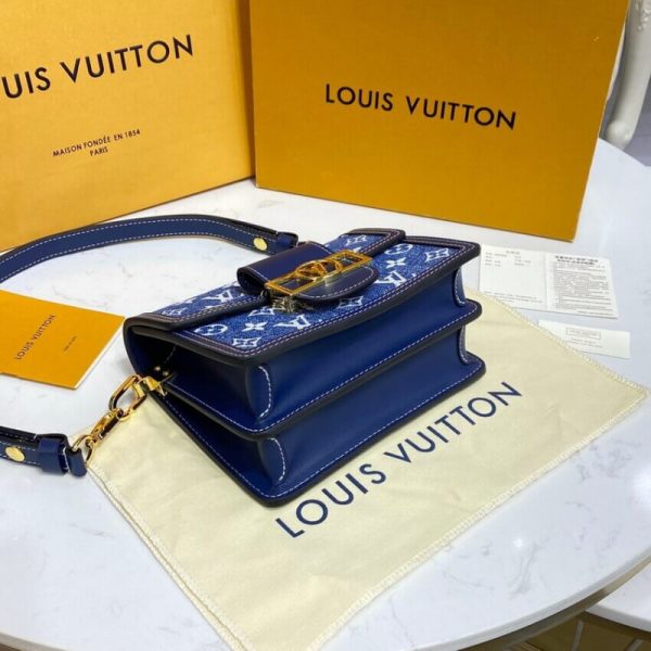 Louis Vuitton Replica Monogram Denim Mini Dauphine Bag - Image 7