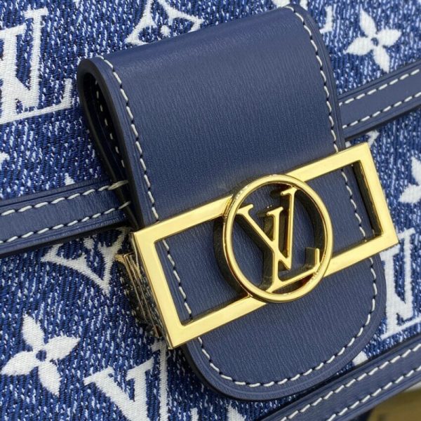 Louis Vuitton Replica Monogram Denim Mini Dauphine Bag - Image 9