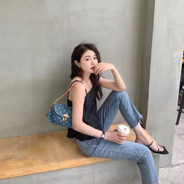 Replica LV Monogram Denim Mini Pleaty M95050 Bag - Image 3