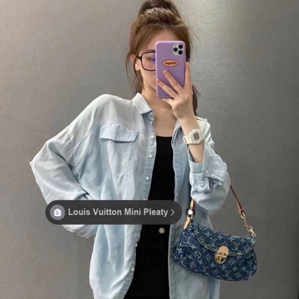 Replica LV Monogram Denim Mini Pleaty M95050 Bag - Image 4