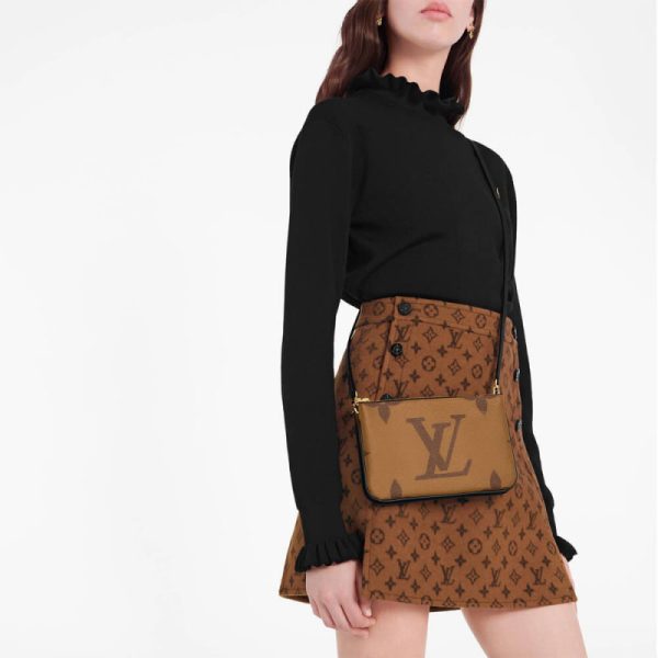 Louis Vuitton Monogram Double Zip Pochette Replica M69203 - Image 2