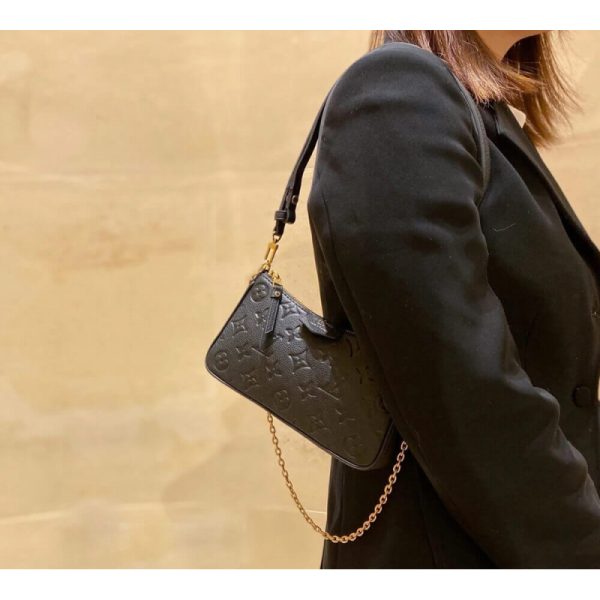 LV Monogram Empreinte Easy Pouch On Strap - Black M80349 - Image 5
