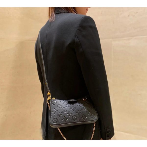 LV Monogram Empreinte Easy Pouch On Strap - Black M80349 - Image 6