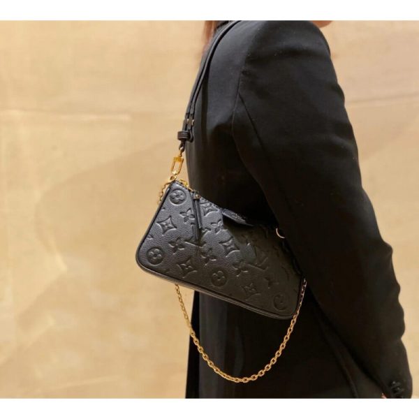 LV Monogram Empreinte Easy Pouch On Strap - Black M80349 - Image 7