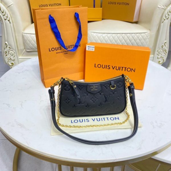 LV Monogram Empreinte Easy Pouch On Strap - Black M80349 - Image 8