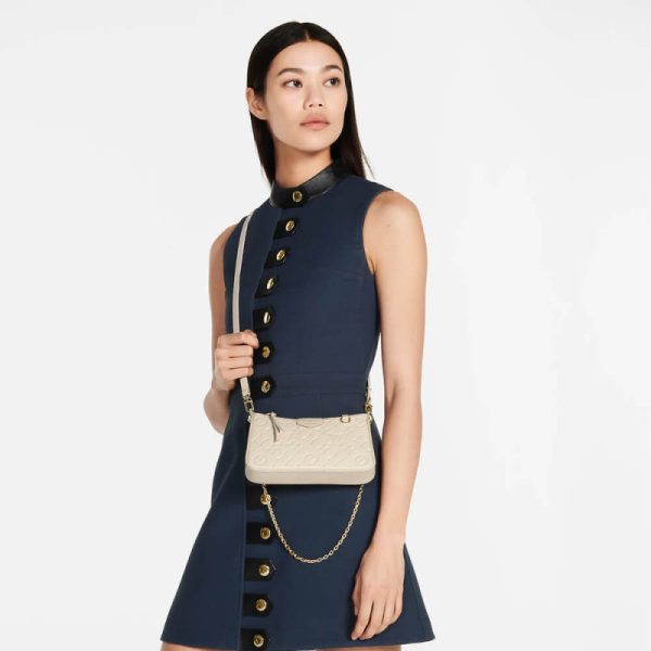 Luxury Replica LV Monogram Empreinte Easy Pouch Strap Creme - Image 4