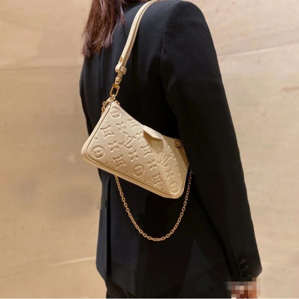 Luxury Replica LV Monogram Empreinte Easy Pouch Strap Creme - Image 5