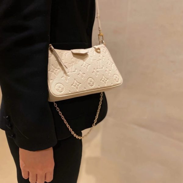 Luxury Replica LV Monogram Empreinte Easy Pouch Strap Creme - Image 6
