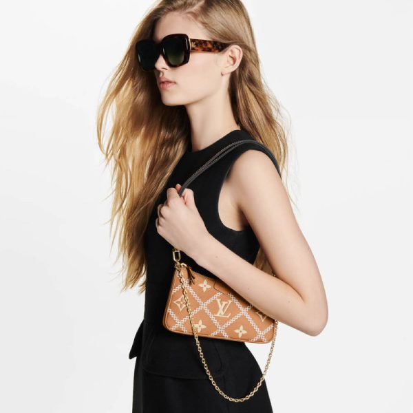 Louis Vuitton Monogram Empreinte Pouch On Strap - Arizona Beige - Image 2