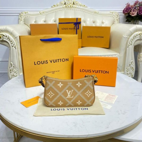Louis Vuitton Monogram Empreinte Pouch On Strap - Arizona Beige - Image 11