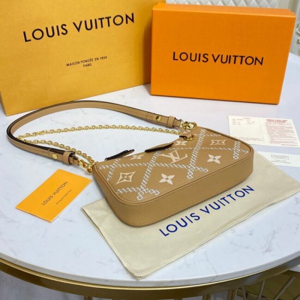 Louis Vuitton Monogram Empreinte Pouch On Strap - Arizona Beige - Image 12