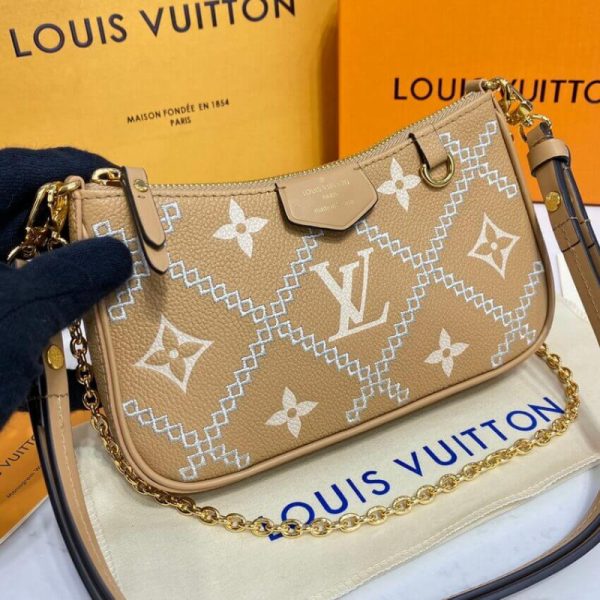 Louis Vuitton Monogram Empreinte Pouch On Strap - Arizona Beige - Image 13