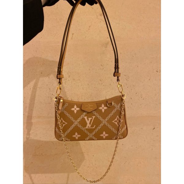 Louis Vuitton Monogram Empreinte Pouch On Strap - Arizona Beige - Image 4