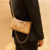 Best Replicas Bags - Louis Vuitton Monogram Empreinte Pouch On Strap - Arizona Beige Shop For Best Louis Vuitton LV Replica Bags With Cheap Price