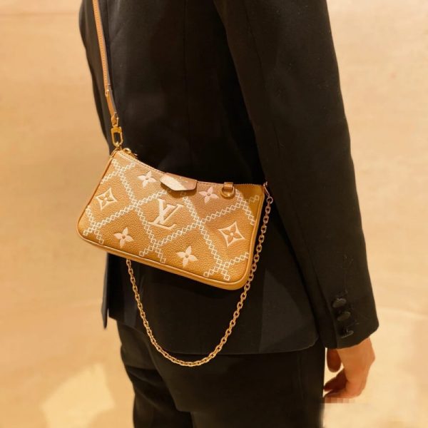 Louis Vuitton Monogram Empreinte Pouch On Strap - Arizona Beige - Image 6