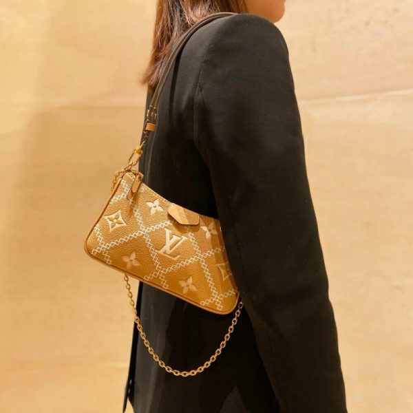 Louis Vuitton Monogram Empreinte Pouch On Strap - Arizona Beige - Image 7