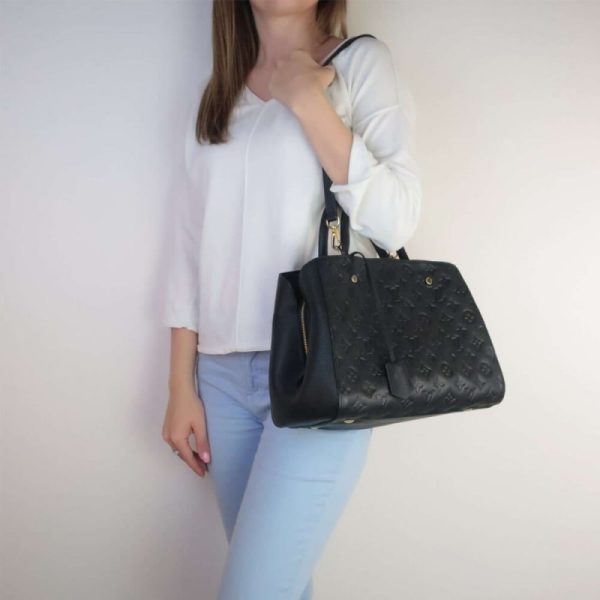 Replica LV Monogram Empreinte Montaigne MM Handbag M41048 - Image 4