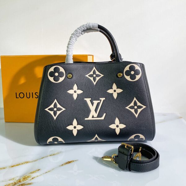 Replica LV Monogram Empreinte Montaigne MM Leather Bag M45499 - Image 3