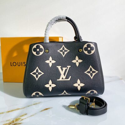 Replica LV Monogram Empreinte Montaigne MM Leather Bag M45499