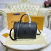 Best Replicas Bags - LV Monogram Empreinte Speedy Bandouliere 25 Black Replica Shop For Best Louis Vuitton LV Replica Bags With Cheap Price