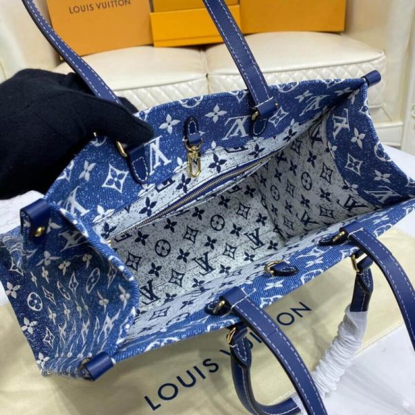 Replica LV Monogram Jacquard Denim Onthego GM M59608 Bag - Image 13
