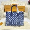 Best Replicas Bags - Replica LV Monogram Jacquard Denim Onthego GM M59608 Bag Shop For Best Louis Vuitton LV Replica Bags With Cheap Price