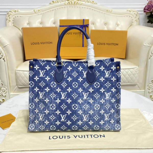 Replica LV Monogram Jacquard Denim Onthego GM M59608 Bag - Image 4