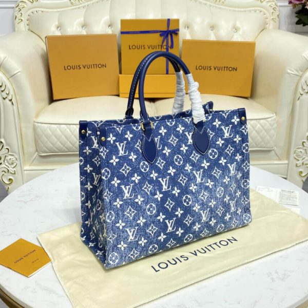Replica LV Monogram Jacquard Denim Onthego GM M59608 Bag - Image 5