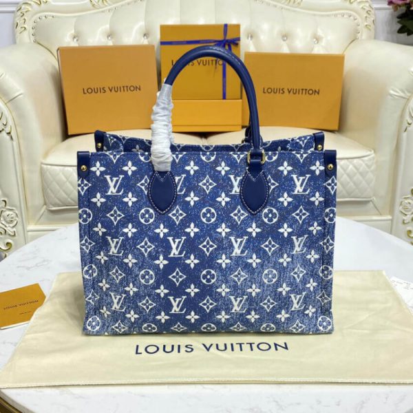 Replica LV Monogram Jacquard Denim Onthego GM M59608 Bag - Image 6