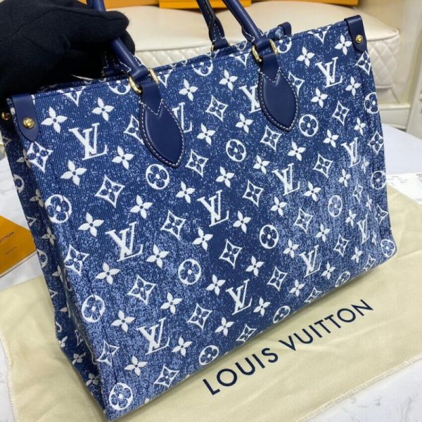 Replica LV Monogram Jacquard Denim Onthego GM M59608 Bag - Image 8