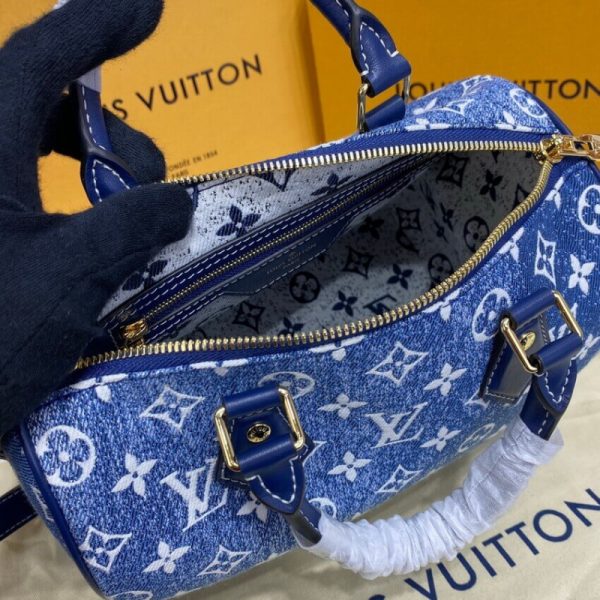 Replica LV Monogram Denim Speedy Bandouliere 25 M59609 - Image 13