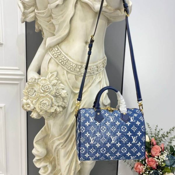 Replica LV Monogram Denim Speedy Bandouliere 25 M59609 - Image 3