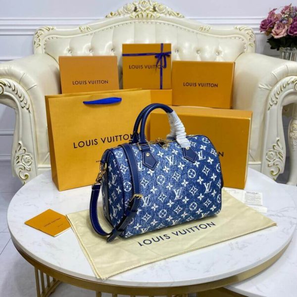 Replica LV Monogram Denim Speedy Bandouliere 25 M59609 - Image 5