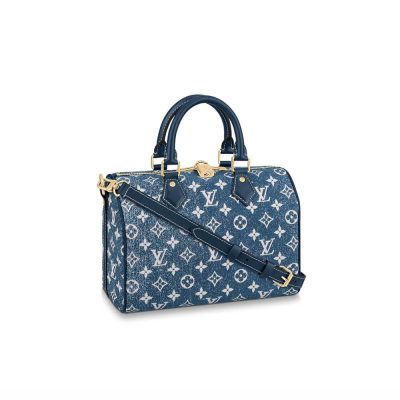Replica LV Monogram Denim Speedy Bandouliere 25 M59609
