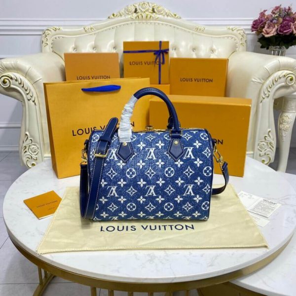 Replica LV Monogram Denim Speedy Bandouliere 25 M59609 - Image 6