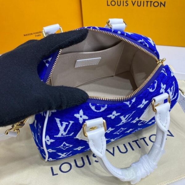 Replica LV Monogram Jacquard Velvet Speedy 20 Bag M20751 - Image 13