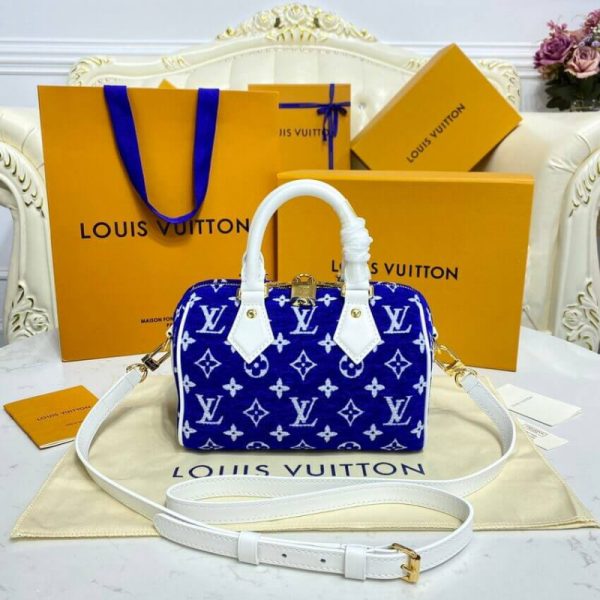 Replica LV Monogram Jacquard Velvet Speedy 20 Bag M20751 - Image 5