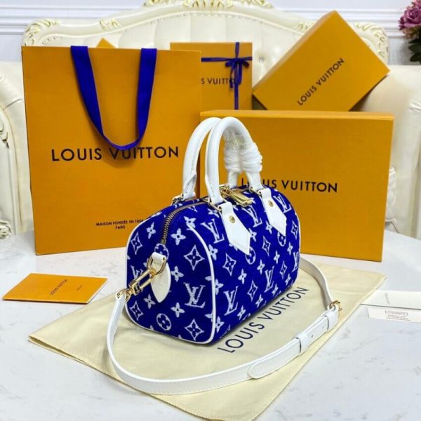 Replica LV Monogram Jacquard Velvet Speedy 20 Bag M20751 - Image 6