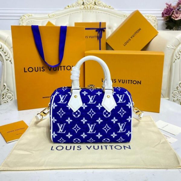 Replica LV Monogram Jacquard Velvet Speedy 20 Bag M20751 - Image 7